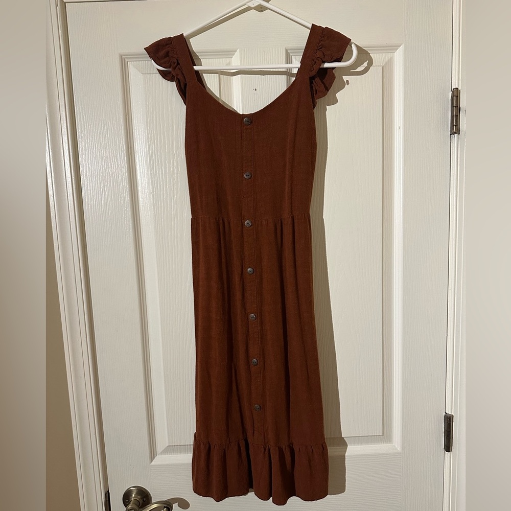 Monteau Chocolate Brown Midi Dress